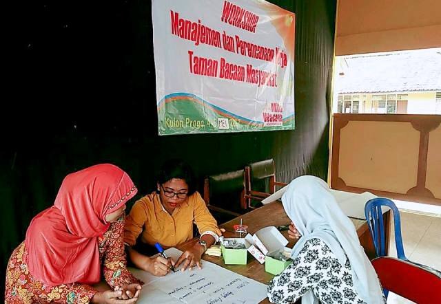 Workshop manajemen organisasi di Kecamatan Kokap. Foto oleh Wahyu T